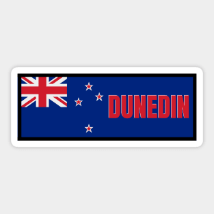 Dunedin City in New Zealand Flag Sticker